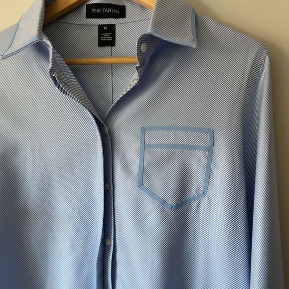 NWOT Pink Tartan Stretch Poplin Trompe L’Oeil - Picture 9 of 16